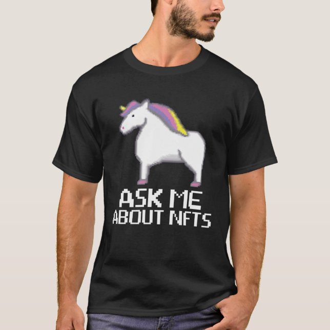 Camiseta Ask me about NFTs  Non Fungable Token Crypto NFT (Frente)
