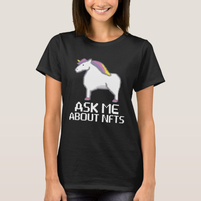 Camiseta Ask me about NFTs  Non Fungable Token Crypto NFT (Frente)