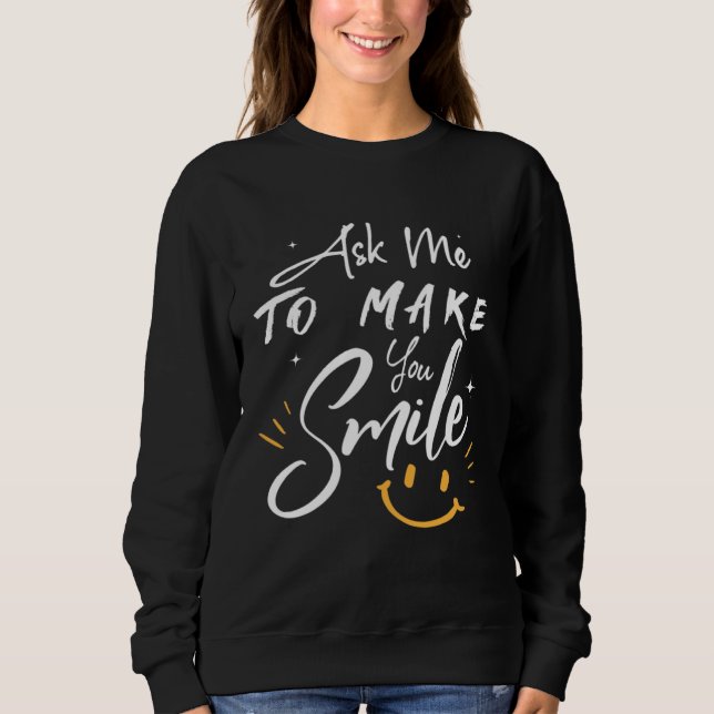 Camiseta Ask Me To Make You Smile  Yellow (Frente)
