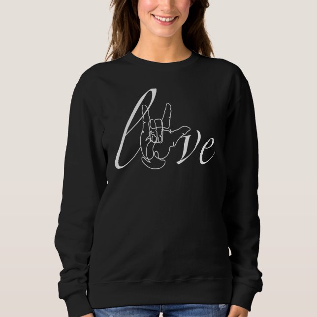 Camiseta Asl American Sign Language Love 1 (Frente)