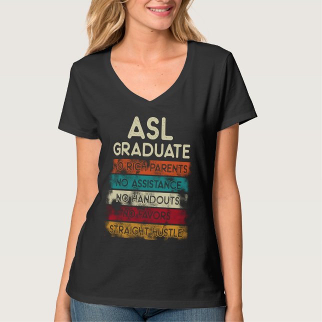 Camiseta ASL Class Sign Language No Senior Graduation (Frente)