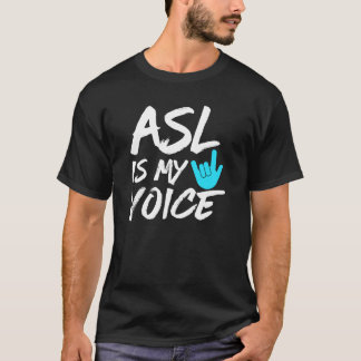 Camiseta ASL é a minha voz - consciência surda