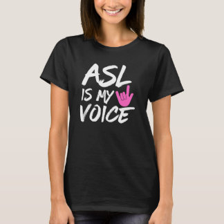 Camiseta ASL é a minha voz - consciência surda
