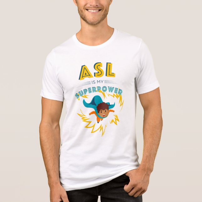 Camiseta ASL é o meu superpoder (Frente)