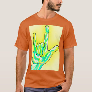 Camiseta ASL I Love You Baby ellow