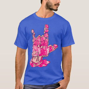 Camiseta ASL I Love You Mouse Pink