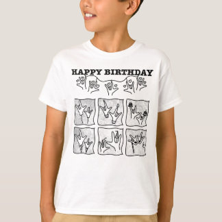 Camiseta ASL ILY Obsession - Happy Birthday! 