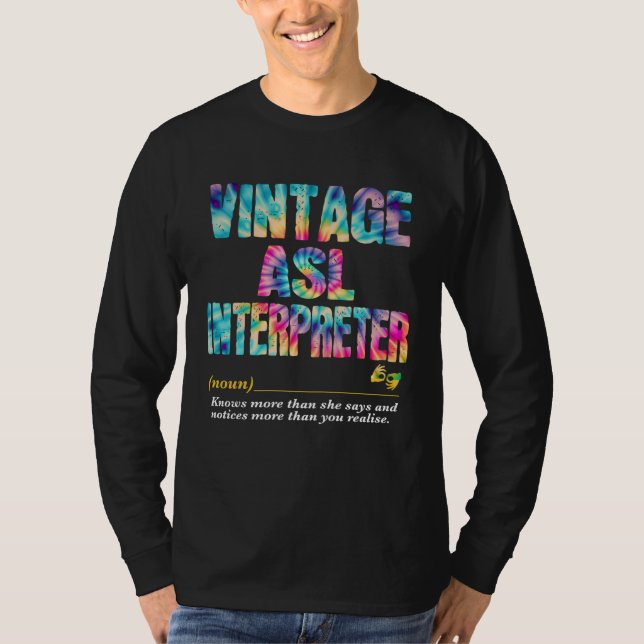 Camiseta ASL Interpreter Appreciation Week Back to School (Frente)