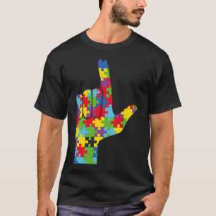 Camiseta ASL Love Sign Autism Awarse Support