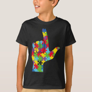 Camiseta ASL Love Sign Autism Awarse Support