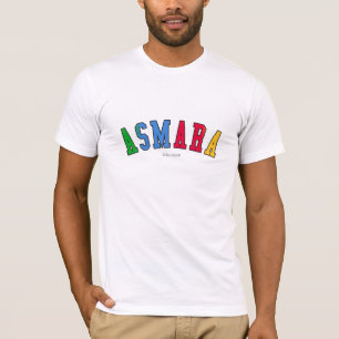 Camiseta Asmara em cores da bandeira nacional de Eritrea