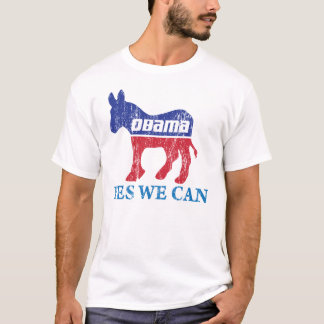 Camiseta Asno de Barack Obama Democrata sim nós podemos