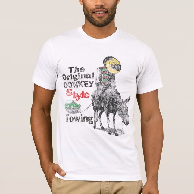 Camiseta Asno do vintage (Frente)