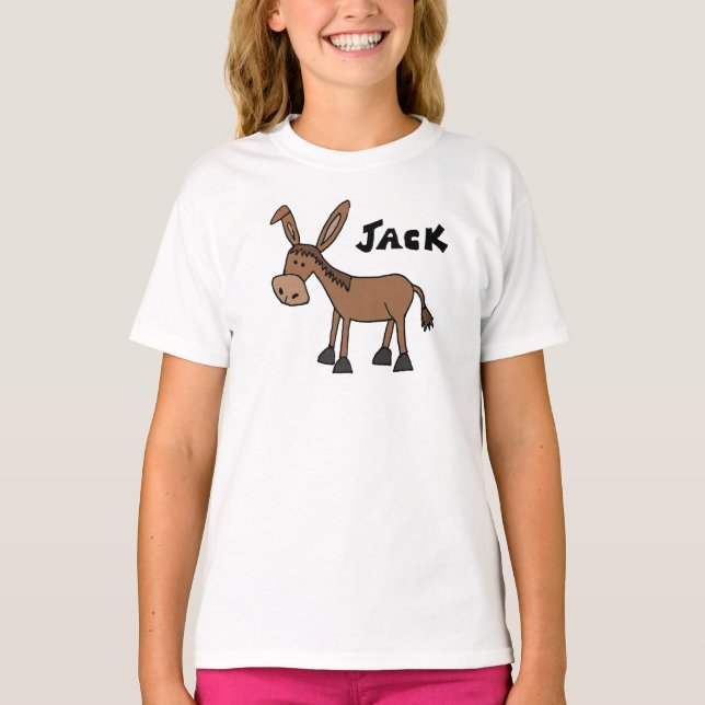 Camiseta Asno engraçado nomeado Jack (Frente)