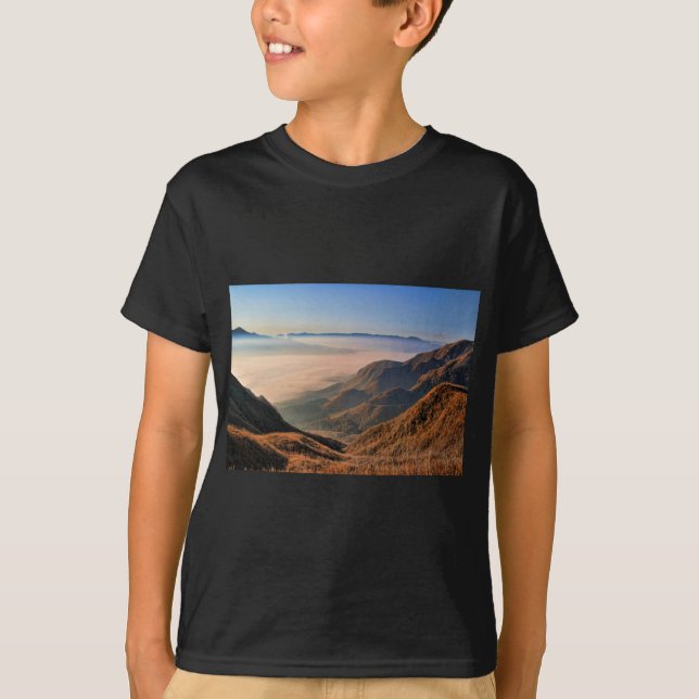 Camiseta Aso Kumamoto Japão Somma Mar de Nuvens (Frente)