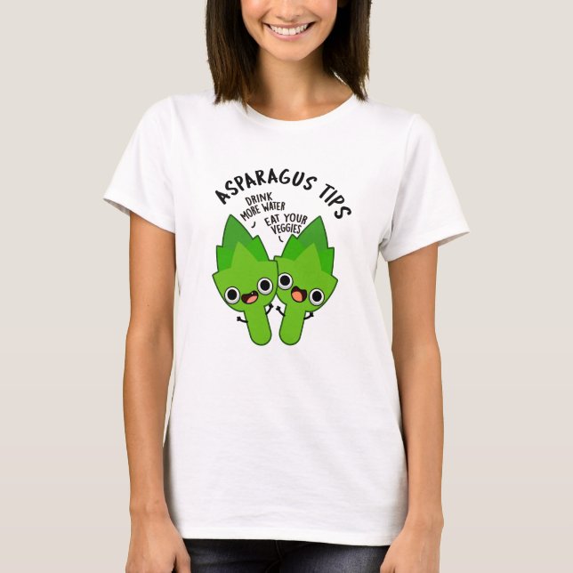 Camiseta Aspargos Dicas Engraçadas Veggie Pun (Frente)