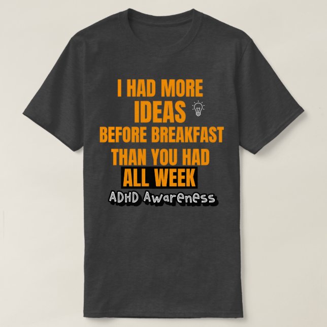 Camiseta Aspas ADHD Humor ADHD Positivas 2 (Frente do Design)