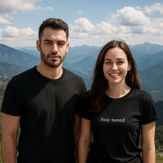 Camiseta aspas estéticas de roupas, permaneça sintonizada