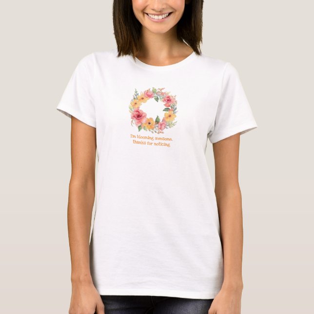 Camiseta Aspecto colorido da coroa Primavera (Frente)