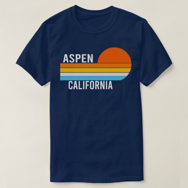Camiseta Aspen California Vintage Sunset (Frente do Design)