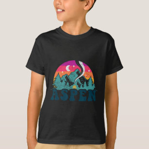 Camiseta Aspen Colorado Co Mountain Skiing Vintage 80s Aspe