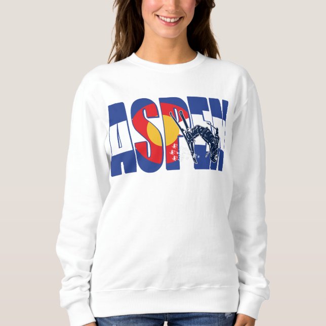 Camiseta Aspen Colorado com Skier (Frente)