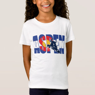 Camiseta Aspen Colorado com Snowboarder