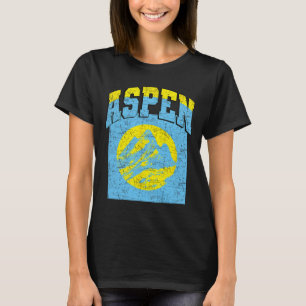 Camiseta Aspen Colorado Retro Montanha Esqui Vintage Caminh