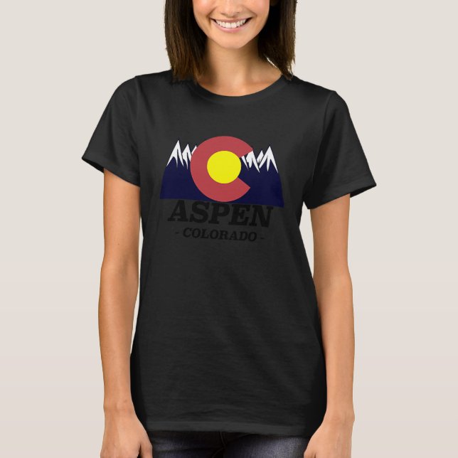 Camiseta Aspen Colorado   Souvenir (Frente)