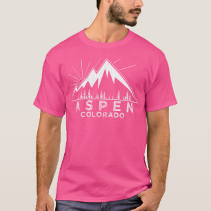 Camiseta Aspen Colorado T Shirt Vintage Hiking Retro Tee De
