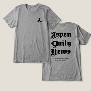 Camiseta Aspen Daily News - Camisa-T de Cinza masculino