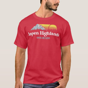 Camiseta Aspen Highlands,COLORADO,Ski Snowboard Hiking
