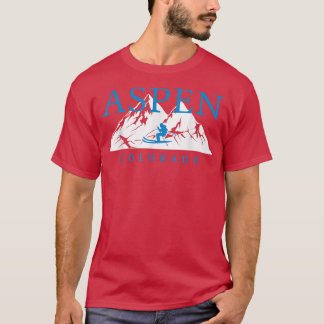 Camiseta Aspen Skiing Winter Sport Colorado Ski Souvenir