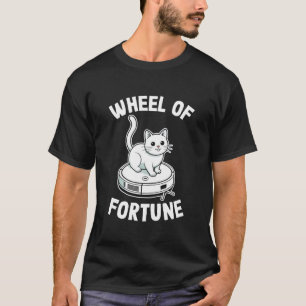 Camiseta Aspirador Robô Roda da Fortuna Gato Engraçado