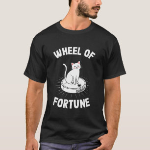 Camiseta Aspirador Robô Roda da Fortuna Gato Engraçado 2