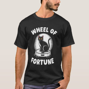 Camiseta Aspirador Robô Roda da Fortuna Gato Engraçado 2