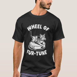 Camiseta Aspirador Robô Roda da Sorte Gato Engraçado 4