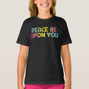 Camiseta Assalamu Alaikum Paz Seja Contra Você Árabe Islâmi