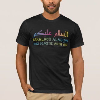 Camiseta Assalamu Alaikum Pode Estar Em Paz Com Você Islâmi