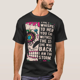 Camiseta Assalto Para Trás De Mulheres Fortes Orgulha Crâni