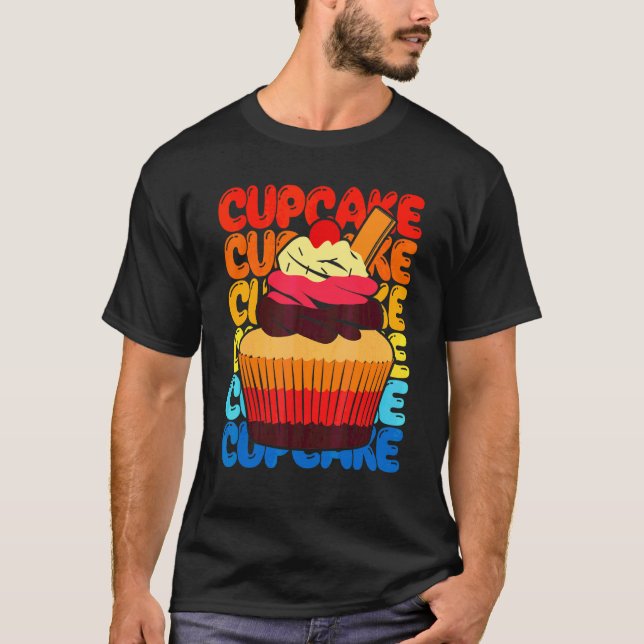 Camiseta Assando Colorido Cupcake Doce (Frente)
