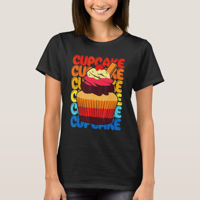 Camiseta Assando Colorido Cupcake Doce (Frente)