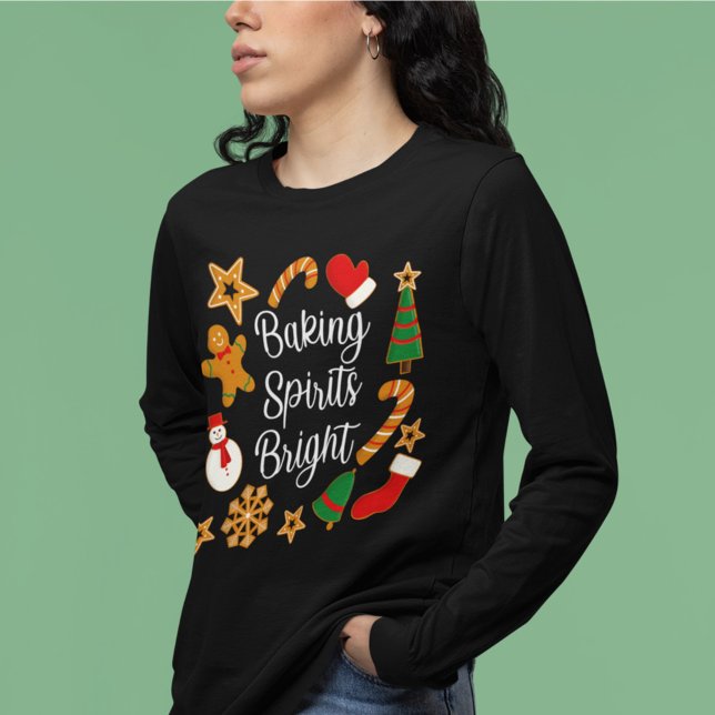 Camiseta Assando Espíritos Brilhantes Biscoito de Gengibre  (Criador carregado)