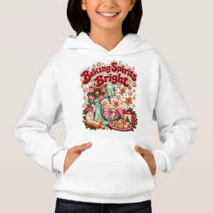 Camiseta Assando Espíritos Brilhantes Natal Retro Biscoito