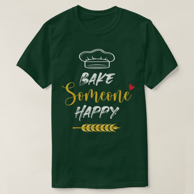 Camiseta Assar Alguém Feliz Baía Engraçada (Frente do Design)