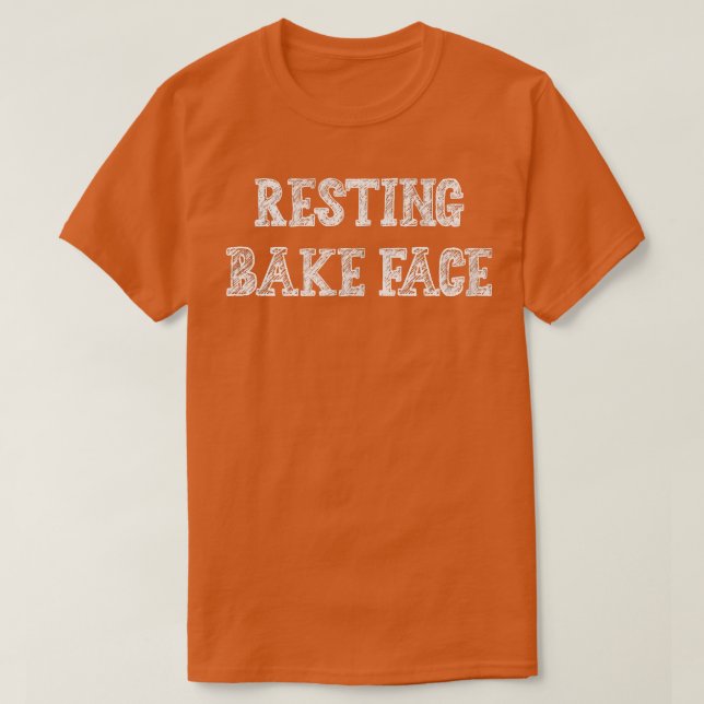 Camiseta Assar de aninhamento Face Baking Baker Humor Gráfi (Frente do Design)