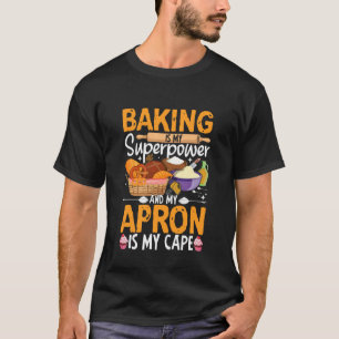 Camiseta Assar é Meu Superpoder e Meu Avental é Minha Cape