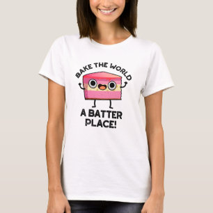 Camiseta Assar O Mundo Um Batedor Colocar Um Pedaço De Bol