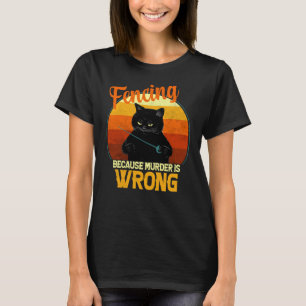 Camiseta assassinato com espada gato