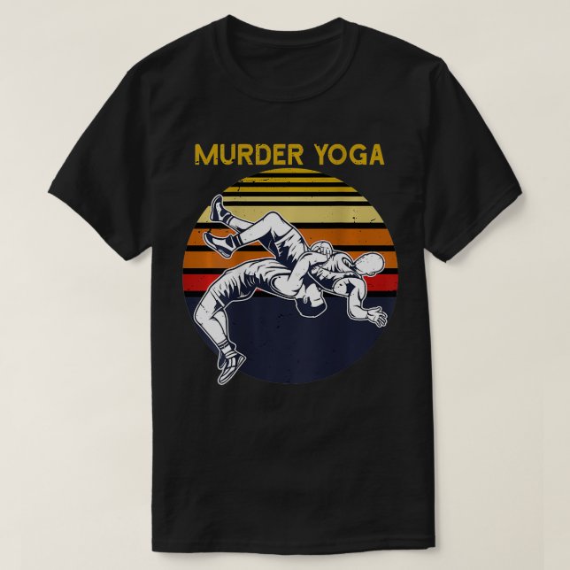 Camiseta Assassinato Yoga (Frente do Design)